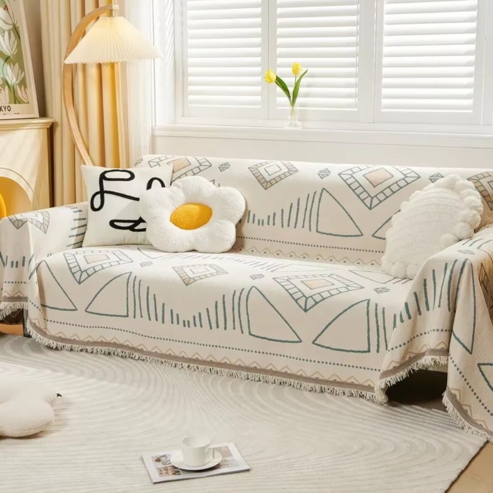 Meringue Sofabezug - Geometrischer Chenille, Modern und Maschinenwaschbar 6