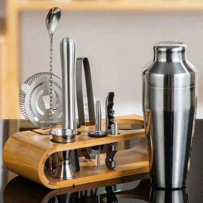 Mikado Cocktailshaker Set - Edelstahl, 10-teiliges Mixologie-Set 0