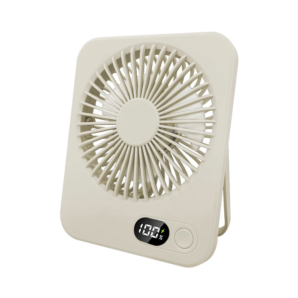 Milo Mini Ventilator USB - Kabellose Kühlung, Digitalanzeige, 5 Geschwindigkeiten 0