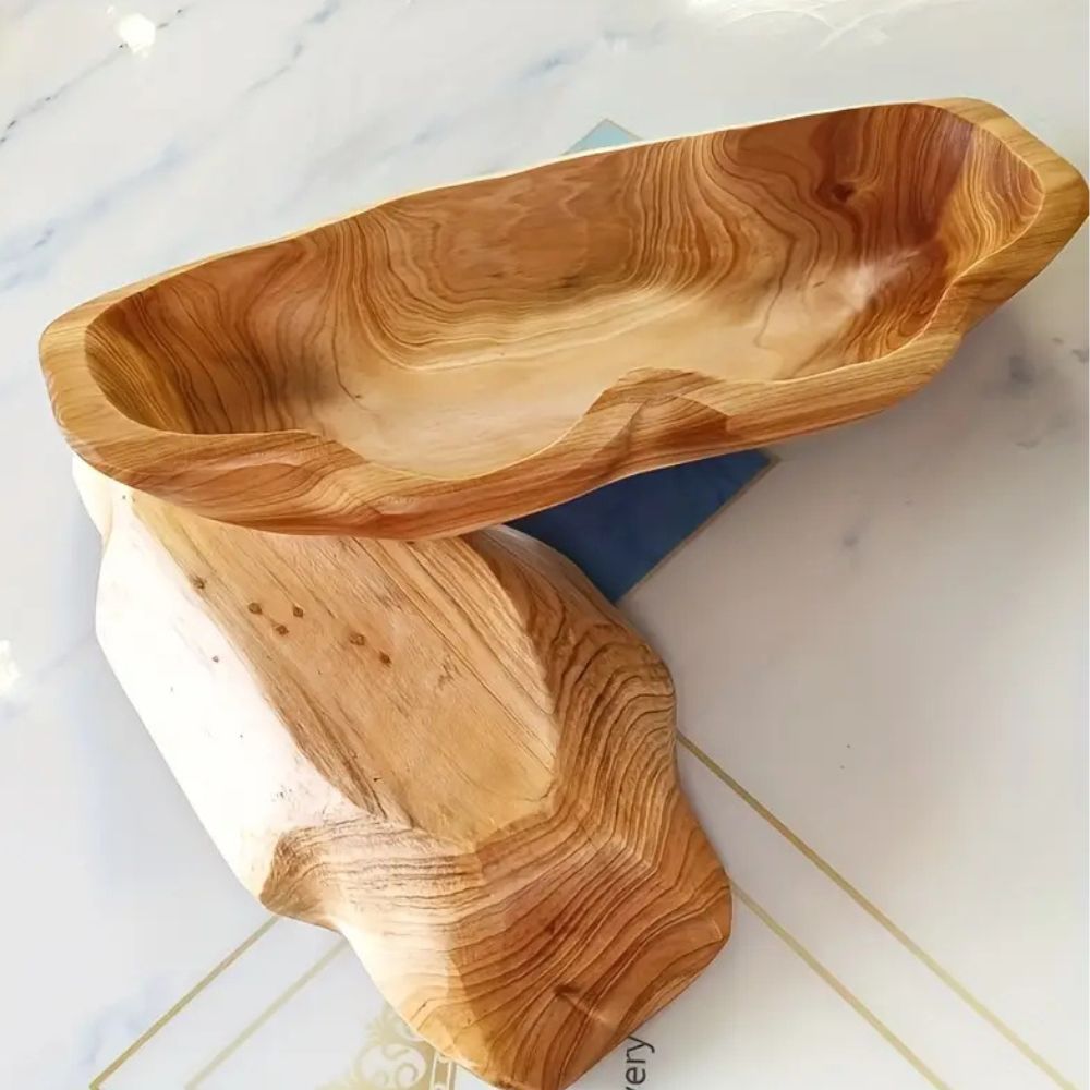 Milo Serviertablett Holz - Handgefertigtes Rustikales Design, Vielseitig Einsetzbar 7