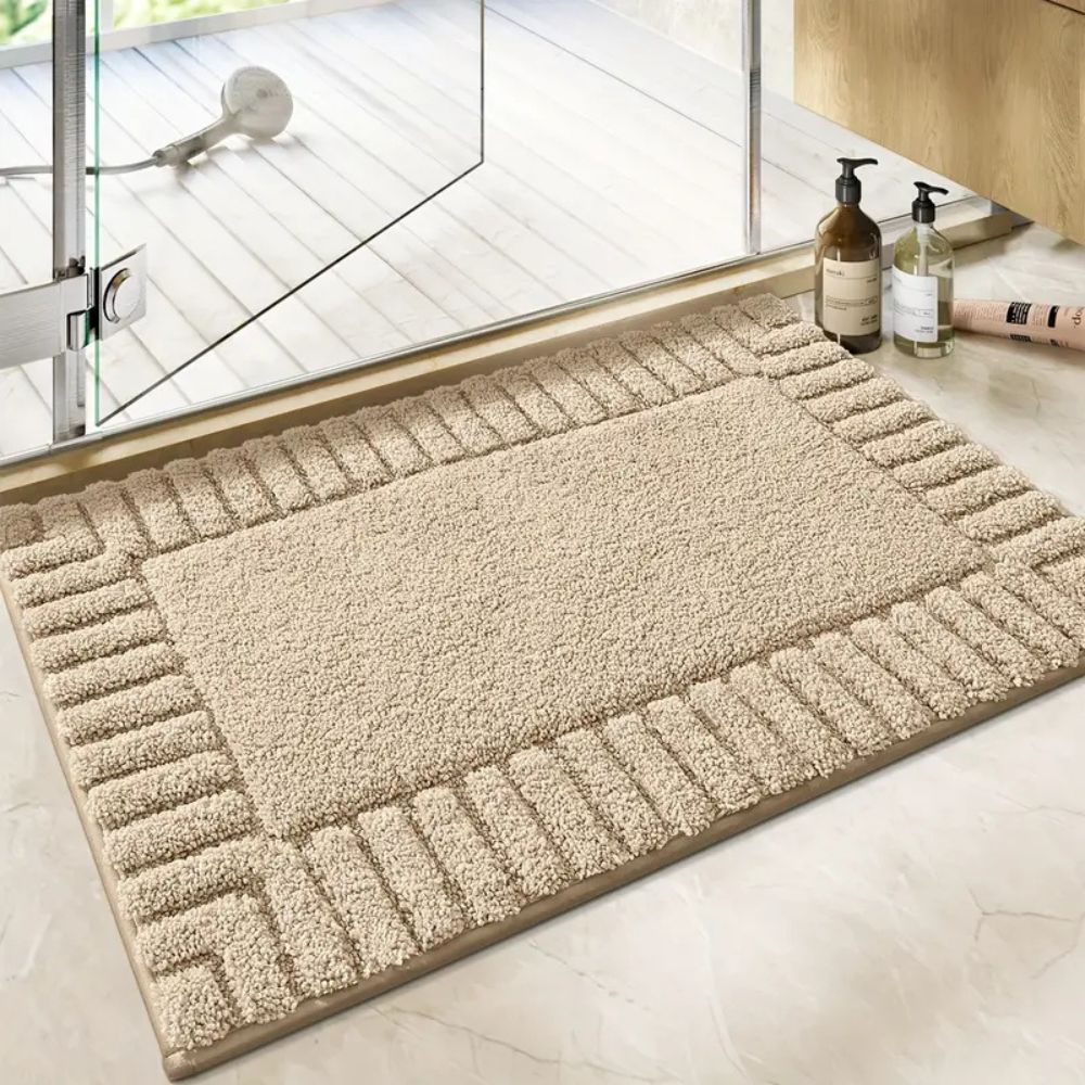 Mira Badeteppich - Beflocktes Material, Minimalistisches Design 1