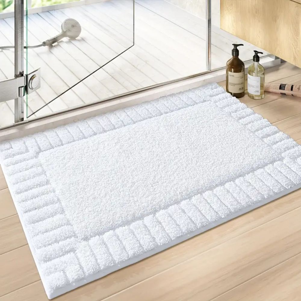 Mira Badeteppich - Beflocktes Material, Minimalistisches Design 5