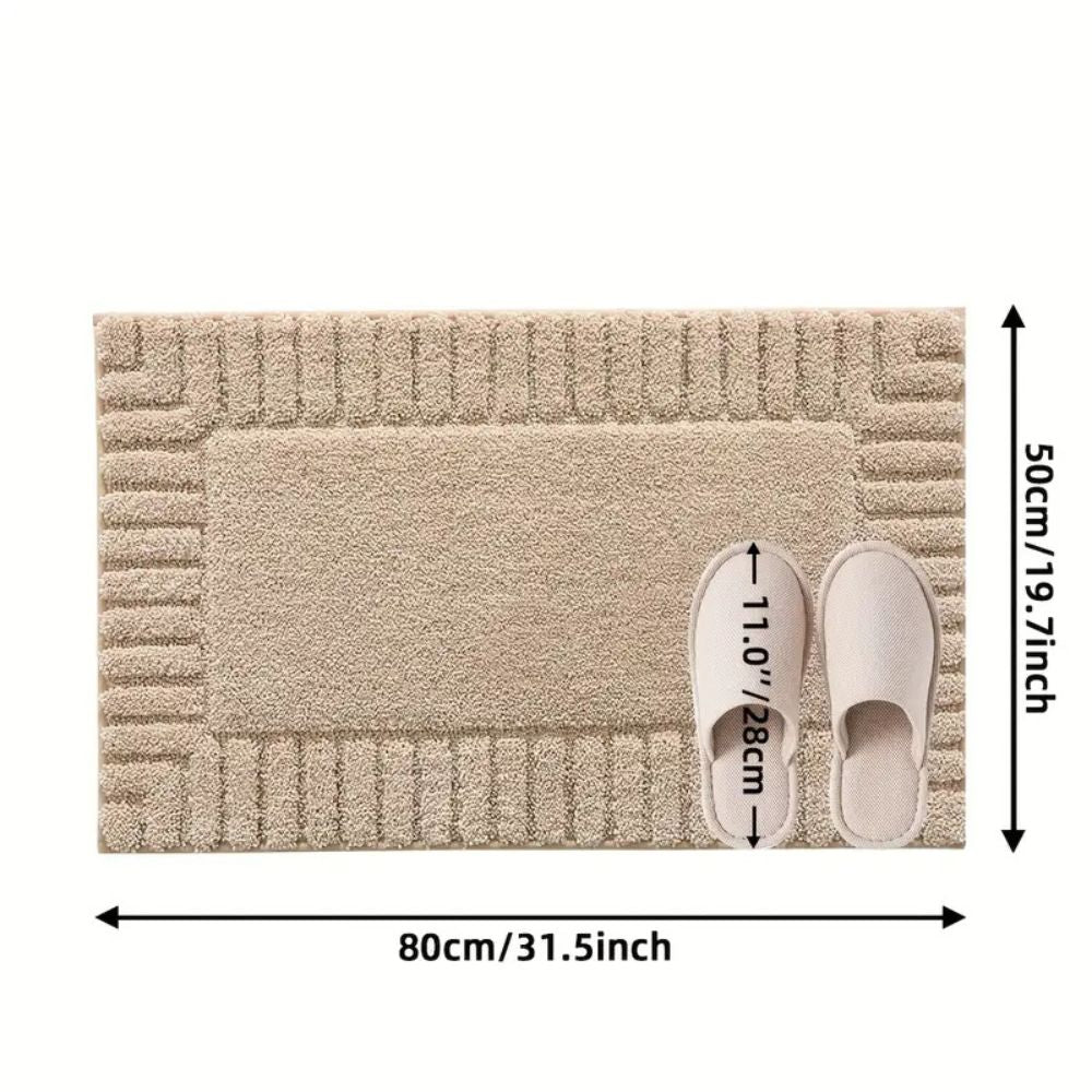 Mira Badeteppich - Beflocktes Material, Minimalistisches Design 8