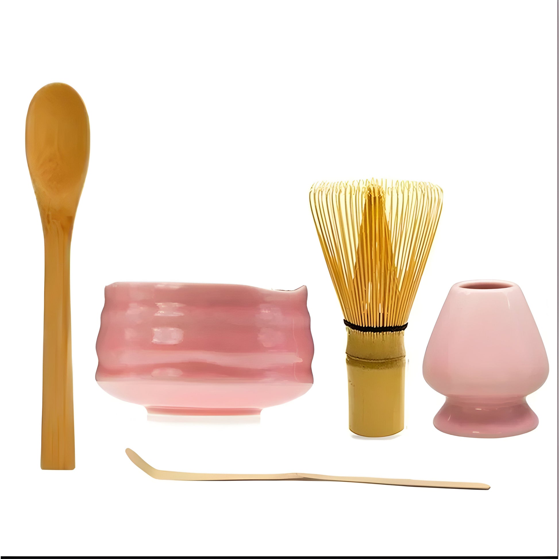 Mira Japanisches Teeset - Handgefertigte Keramik, Rosa Finish für Matcha Tee 9