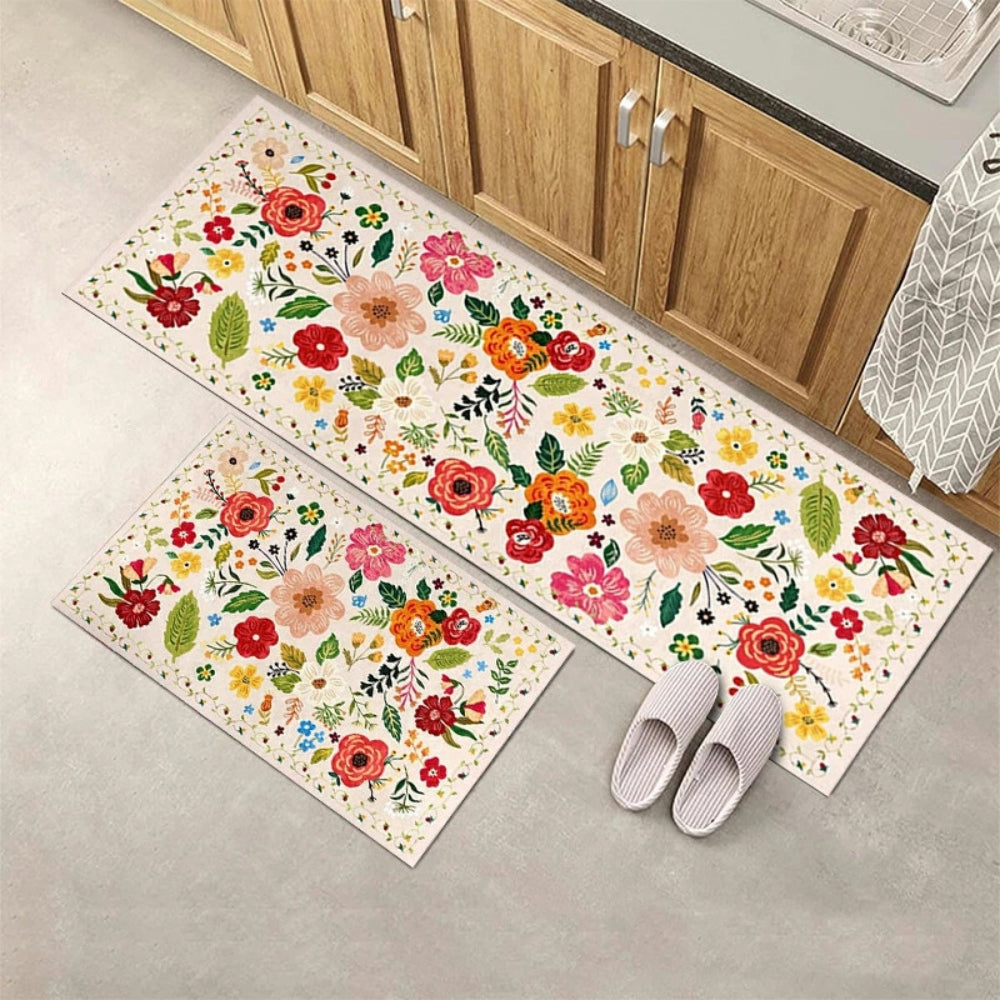 Mira Küchenmatten-Set - Boho Floral, Anti-Ermüdung 2