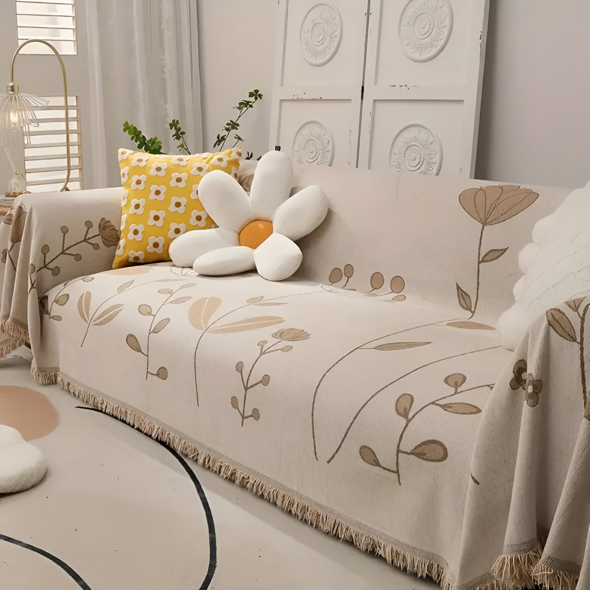 Mira Sofabezug - Wendbar mit Blumenmuster, Mikrofasermischung 6