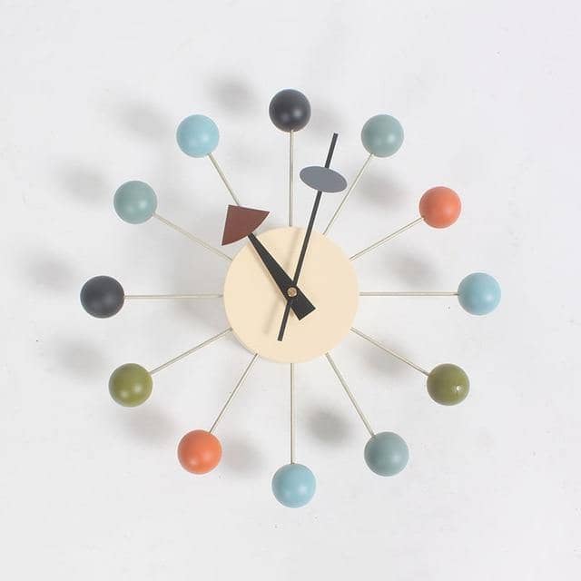 Mira Wanduhr Modern - 3D-Kugeldesign, Schwarz 0