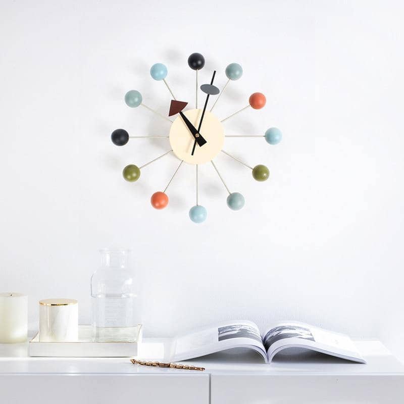 Mira Wanduhr Modern - 3D-Kugeldesign, Schwarz 1