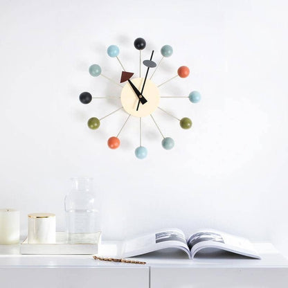 Mira Wanduhr Modern - 3D-Kugeldesign, Schwarz 1