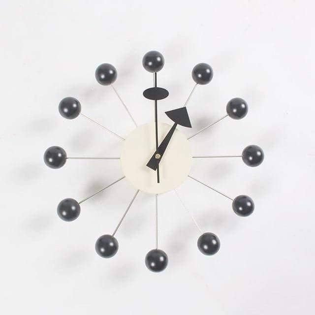 Mira Wanduhr Modern - 3D-Kugeldesign, Schwarz 8