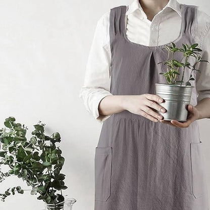 NariWear™ - Schürzenkleid Cross Back - Koreanisches Design - Komfortable Küchenschürze