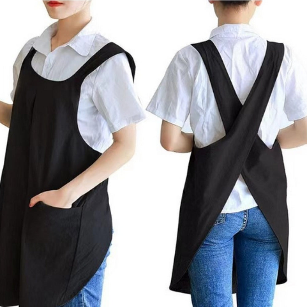 NariWear™ - Schürzenkleid Cross Back - Koreanisches Design - Komfortable Küchenschürze