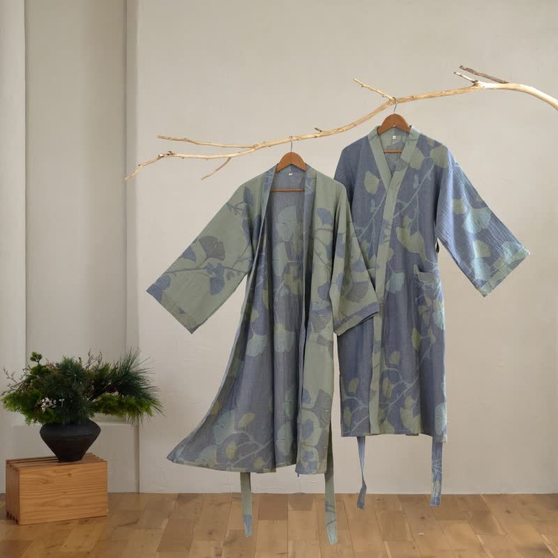 Natura Bademantel Damen - Bio-Baumwolle, Wendbares Design 3