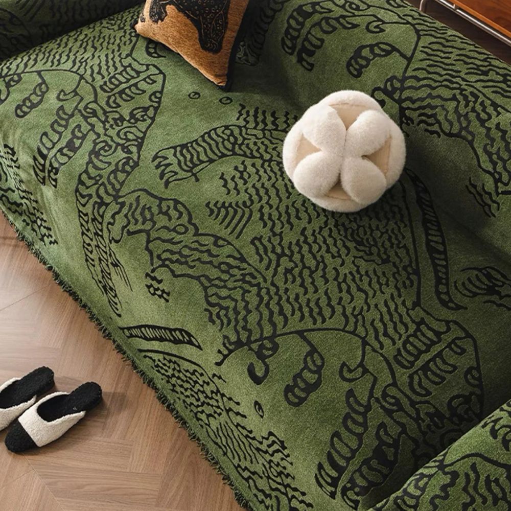 Natura Sofabezug - Mikrofaser, Naturskizzenmuster für Sofa und Couch 3