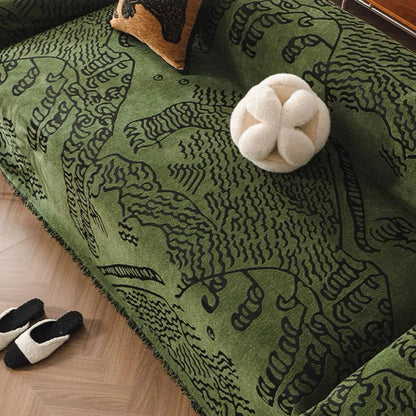 Natura Sofabezug - Mikrofaser, Naturskizzenmuster für Sofa und Couch 3