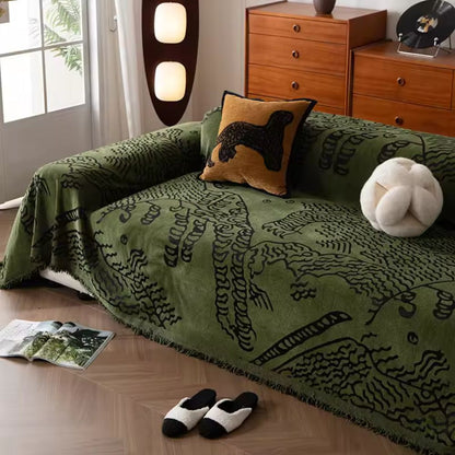 Natura Sofabezug - Mikrofaser, Naturskizzenmuster für Sofa und Couch 6
