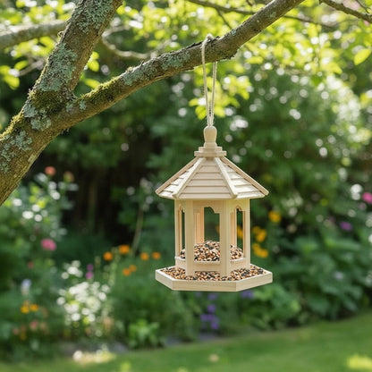 Natura Vogelhaus - Handgefertigt mit Wassersystem, Rustikal 3