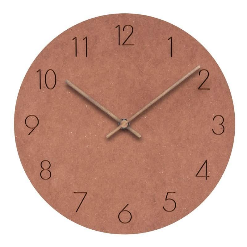 Natura Wanduhr Modern - Naturholz, Skandinavisches Design 10