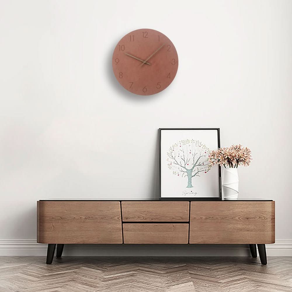 Natura Wanduhr Modern - Naturholz, Skandinavisches Design 2