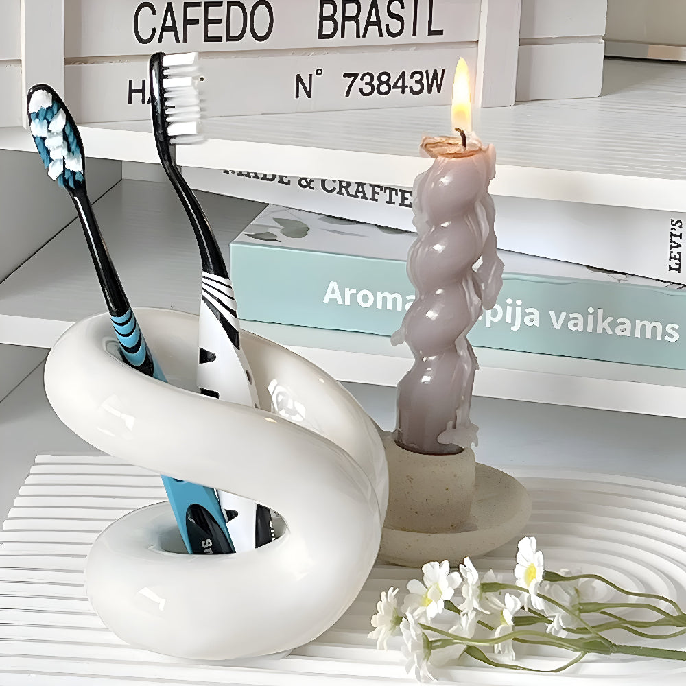 Nora Keramikhalter - Nordischer Stil mit Seilknotendesign 4