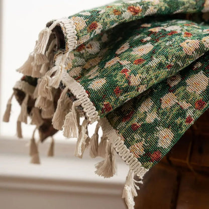 FloralCharm™ - Blumen Vorhang - Vintage Stil - Romantische Fensterdekoration