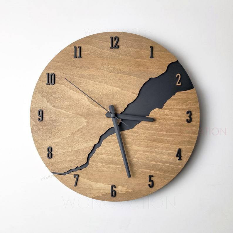Nuvoro Wanduhr Modern - Hochwertiges Holz, Minimalistisches Design 0