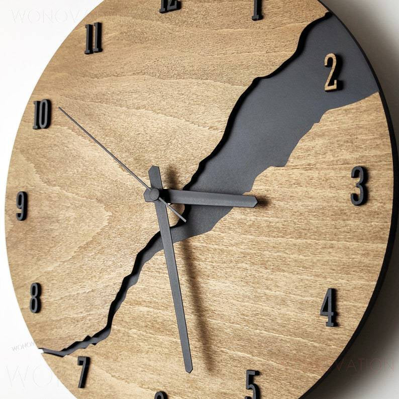 Nuvoro Wanduhr Modern - Hochwertiges Holz, Minimalistisches Design 1