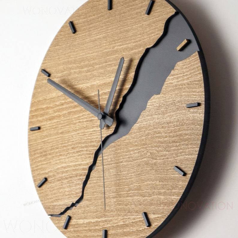 Nuvoro Wanduhr Modern - Hochwertiges Holz, Minimalistisches Design 2