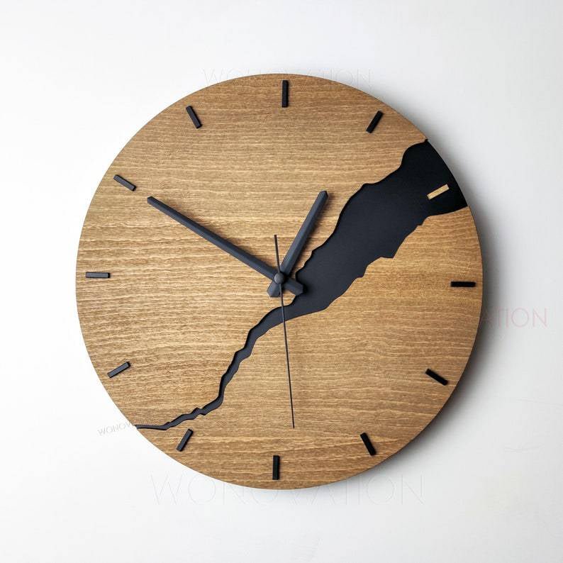 Nuvoro Wanduhr Modern - Hochwertiges Holz, Minimalistisches Design 3