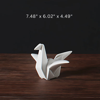 Orento Vogelstatue - Keramik, Origami-Design 0