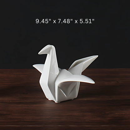 Orento Vogelstatue - Keramik, Origami-Design 2