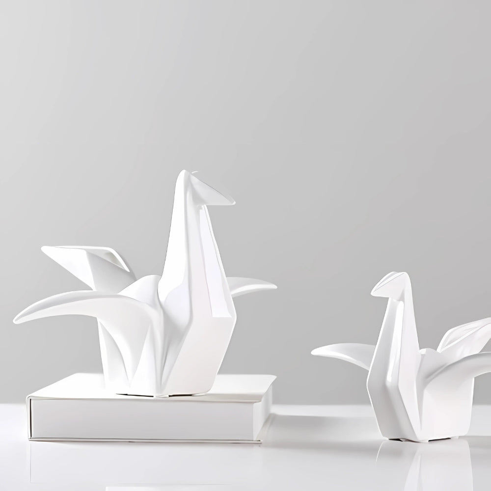 Orento Vogelstatue - Keramik, Origami-Design 4