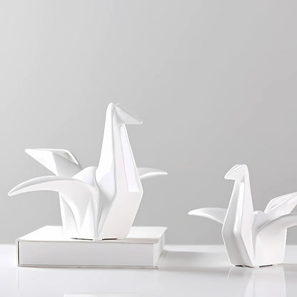 Orento Vogelstatue - Keramik, Origami-Design 4