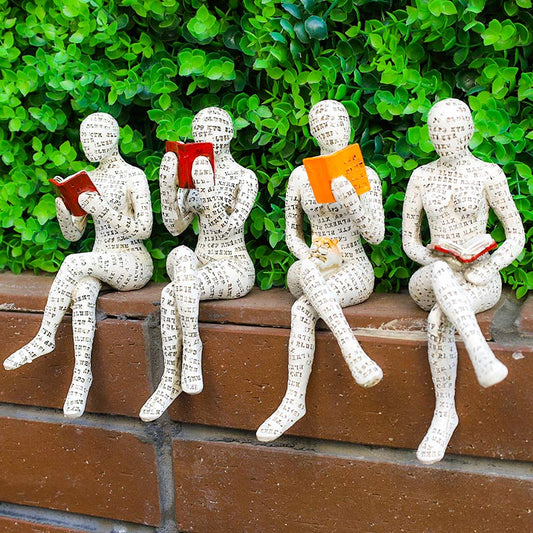 Oriana Lesende Frau Statue - Kunstharz, Ausdrucksstarke Dekoration 1