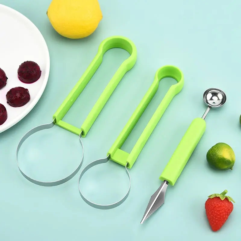Orino Obstschneider Set - 3-in-1 Kunststoff und Edelstahl 5