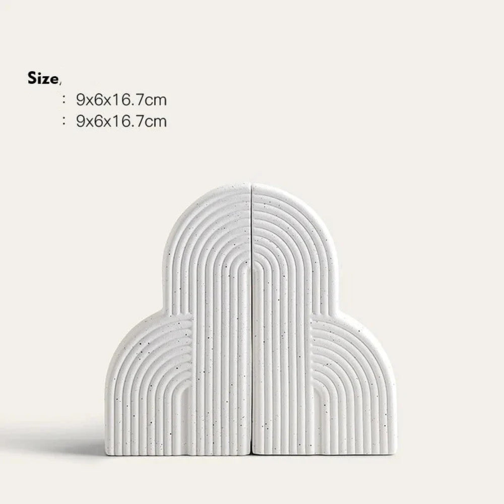 Persephone Buchstützen - Wolkenförmige Keramik, Minimalistisch Elegant 0