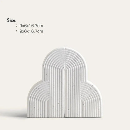 Persephone Buchstützen - Wolkenförmige Keramik, Minimalistisch Elegant 0