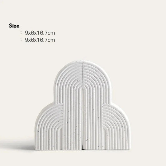 Persephone Buchstützen - Wolkenförmige Keramik, Minimalistisch Elegant 0
