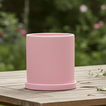 Pflaniva Blumentopf - Keramik, Elegantes Design mit Wasserablaufloch und Untersetzer 1