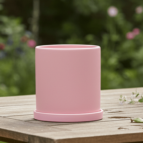 Pflaniva Blumentopf - Keramik, Elegantes Design mit Wasserablaufloch und Untersetzer 1