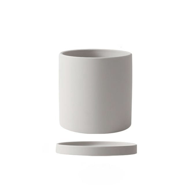 Pflaniva Blumentopf - Keramik, Elegantes Design mit Wasserablaufloch und Untersetzer 12