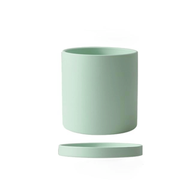 Pflaniva Blumentopf - Keramik, Elegantes Design mit Wasserablaufloch und Untersetzer 15
