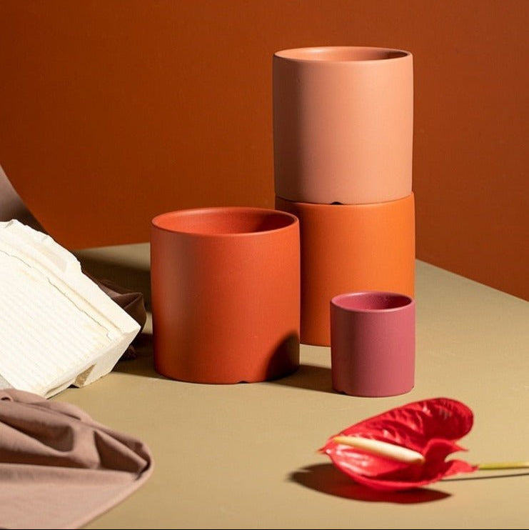 Pflaniva Blumentopf - Keramik, Elegantes Design mit Wasserablaufloch und Untersetzer 5