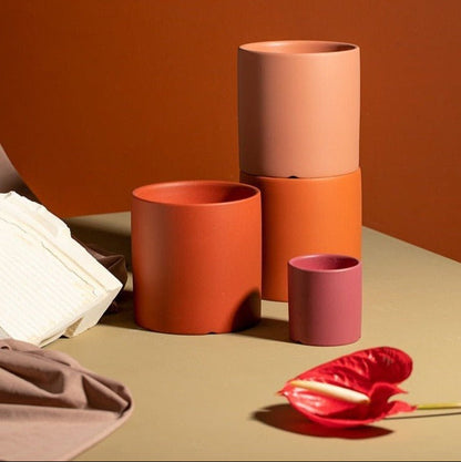 Pflaniva Blumentopf - Keramik, Elegantes Design mit Wasserablaufloch und Untersetzer 5