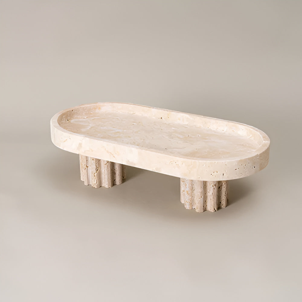 Pietro Serviertablett - Natürlicher Travertin, Minimalistisch 4