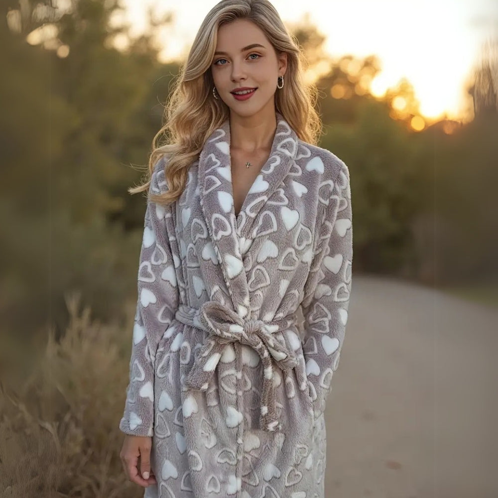 Pluma Bademantel Damen - Weiches Flanellfleece, Gemütlich und Praktisch 5
