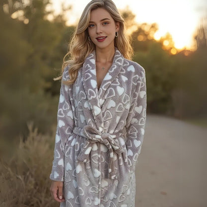 Pluma Bademantel Damen - Weiches Flanellfleece, Gemütlich und Praktisch 5