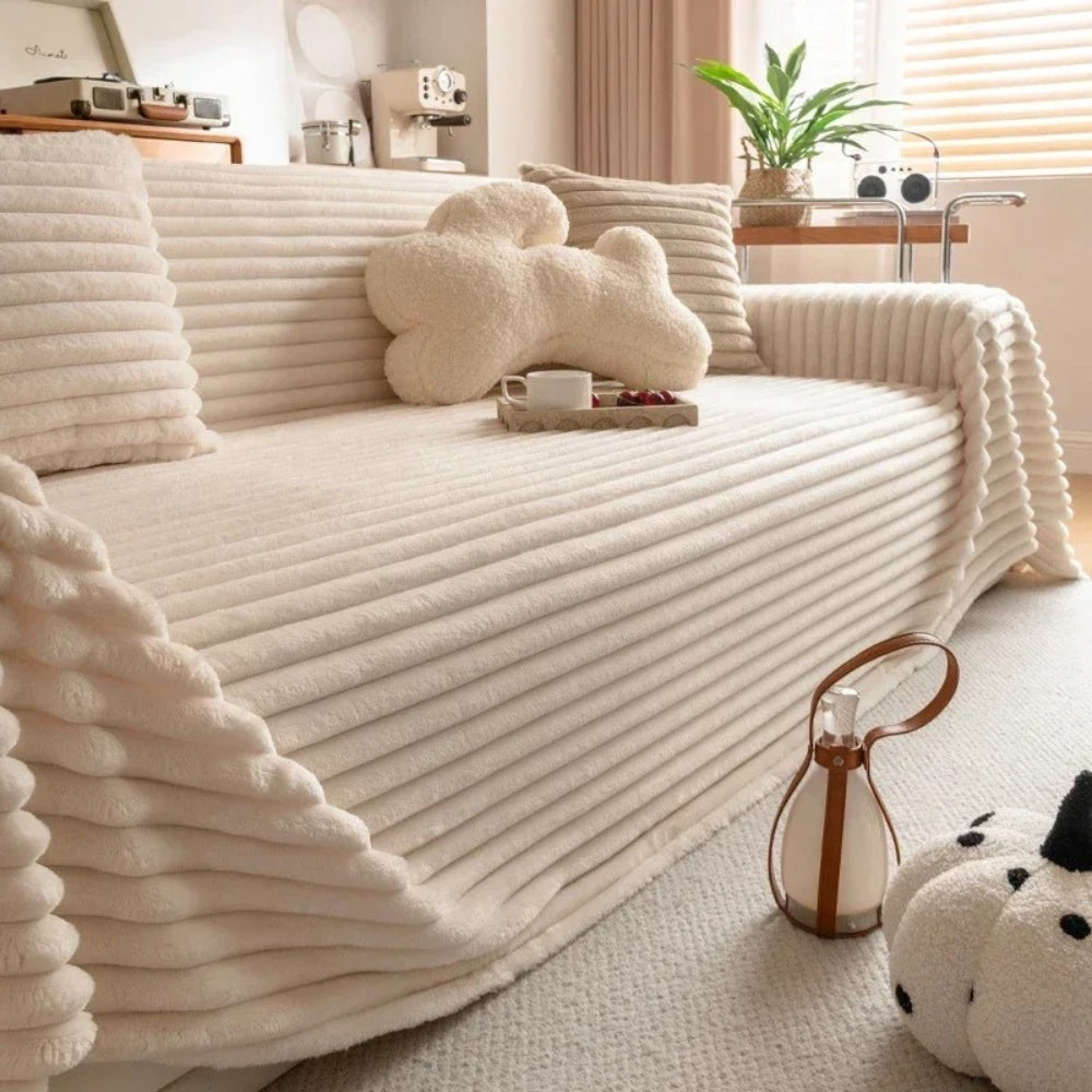 Plura Sofaüberwurf - Plüsch, Gesteppt, Warm 0