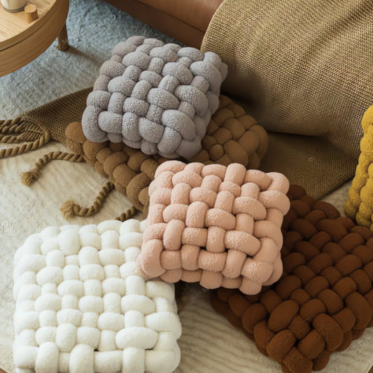 Plüsch Bouclé Kissen - Weicher Lammsamt, Kreatives Design für Sofa und Bett 1