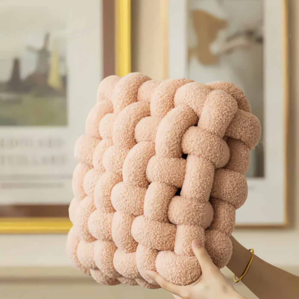 Plüsch Bouclé Kissen - Weicher Lammsamt, Kreatives Design für Sofa und Bett 3
